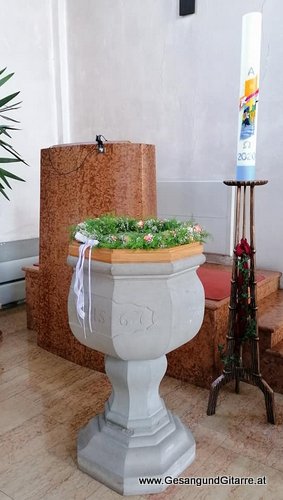 Kirche Koblach Tauffeier Taufmusik Sängerin Musik Taufe Vorarlberg
